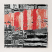 Puzzle – Red Pulse Abstract Design (Vertical)