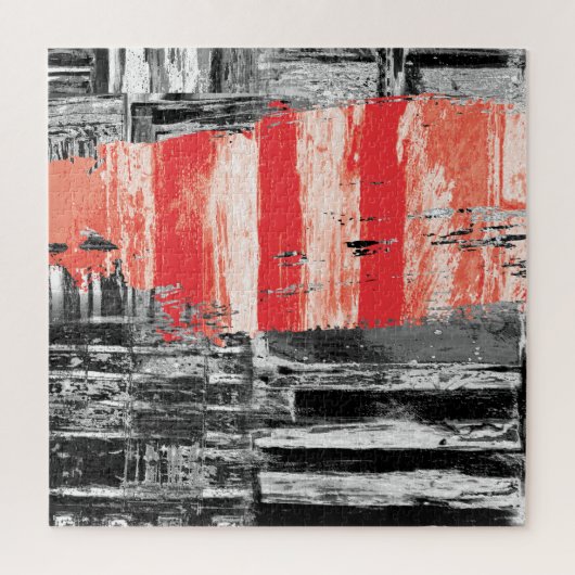 Puzzle – Red Pulse Abstract Design (Vertical)