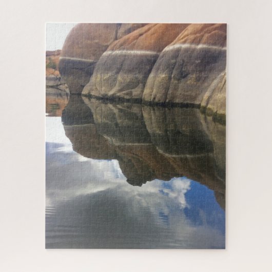 Puzzle Red Rock Lake Water Reflection Photo Paysage (Vertical)