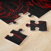 Puzzle Red Roses Arrière - plan noir (Côté)