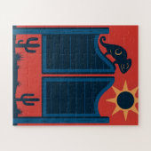 Puzzle Red Sky Saloon Door Chameleon (Horizontal)