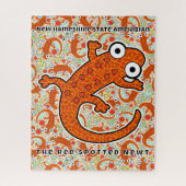 Puzzle Red Spott Newt - New Hampshire State Amphibian (Vertical)