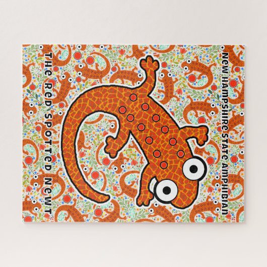 Puzzle Red Spott Newt - New Hampshire State Amphibian (Horizontal)