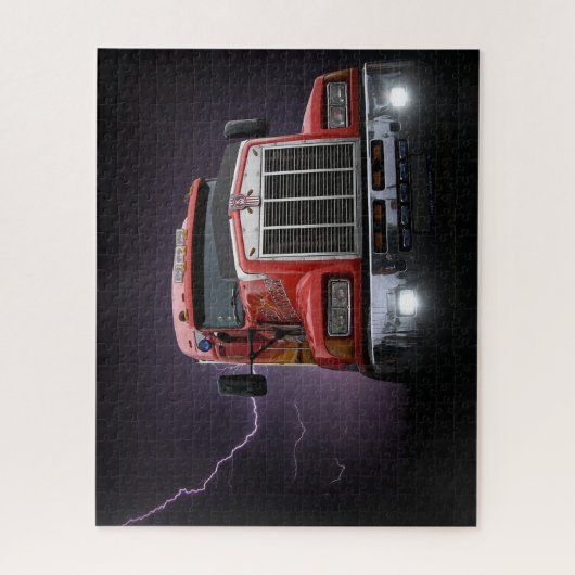 Puzzle Red Thunder KW Big Rig 18 Wheeler (Vertical)