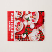 Puzzle Red Vintage Père Noël Enfants de Noël (Horizontal)