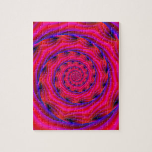 Puzzle Red Violet and Blue Spiral