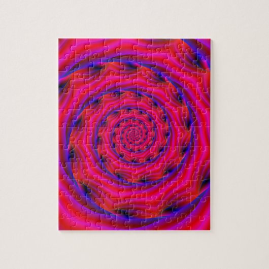 Puzzle Red Violet and Blue Spiral (Vertical)