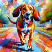 Puzzle Redondance Coonhound Portrait de chien Acrylique A