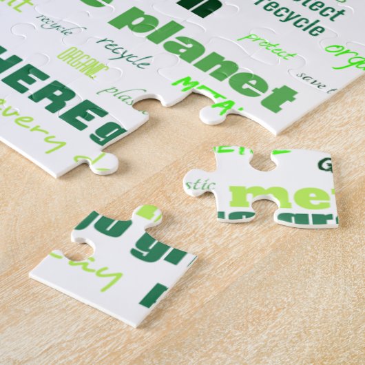 Puzzle Réduire, réutiliser, recycler le cloud Word (Côté)