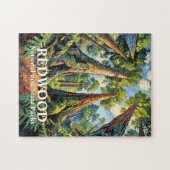 Puzzle Redwoods National Park California Van Gogh Custom (Horizontal)