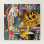 Puzzle réel León Mark, sur son skateboard (Horizontal)