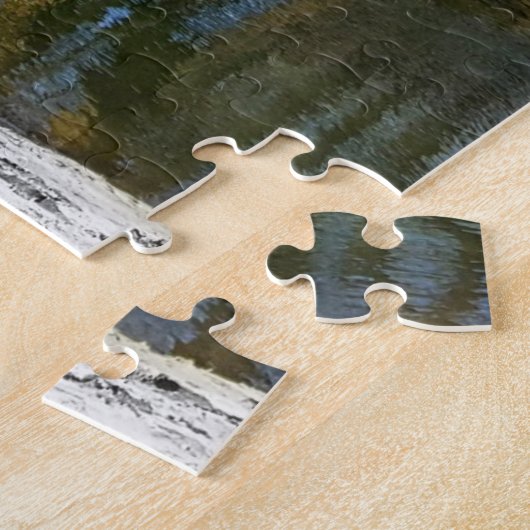 Puzzle Réflection bleue et blanche (Côté)