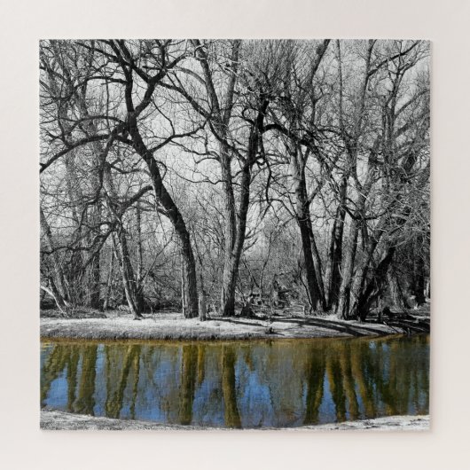 Puzzle Réflection bleue et blanche (Vertical)