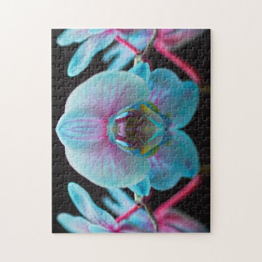 Puzzle Réflection de l'orchid bleu exotic (Vertical)