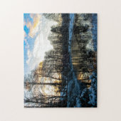 Puzzle “Reflejos de invierno en Bispingen” Legpuzzel (Verticaal)