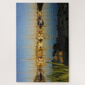 Puzzle Reflet de bateaux dans un port. (Vertical)
