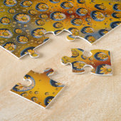Puzzle Reflet de goutte de rosée de fleur, Crescent City, (Côté)