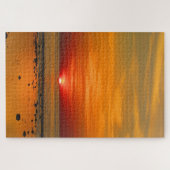 Puzzle reflet de la plage du coucher de soleil (Horizontal)