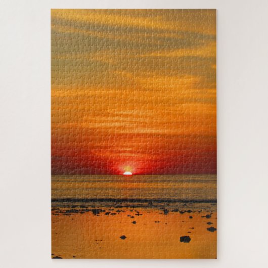 Puzzle reflet de la plage du coucher de soleil (Vertical)