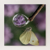 Puzzle Reflet de papillon et de fleur de lilas dans une g (Horizontal)