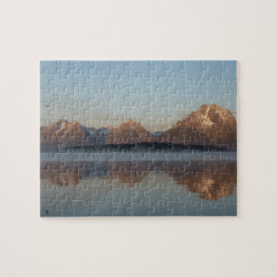 Puzzle Reflet du barrage du lac Jackson dans le parc nati