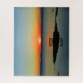 Puzzle reflet du coucher du soleil sur le lac (Vertical)