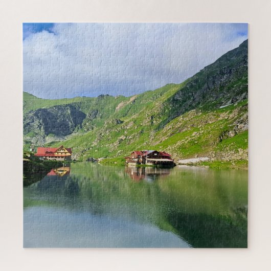 Puzzle Reflet du lac Bâlea – Impression alpine des Carpat (Vertical)
