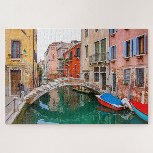 Puzzle Reflet romantique du canal de Venise, Italie (Horizontal)
