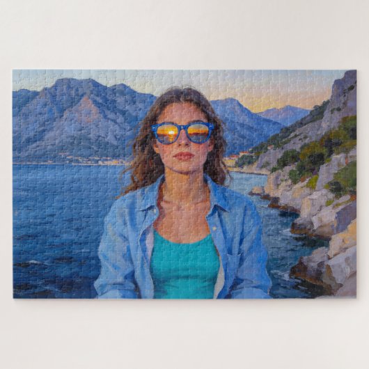 Puzzle Reflets du coucher de soleil méditerranéen – Moder (Horizontal)