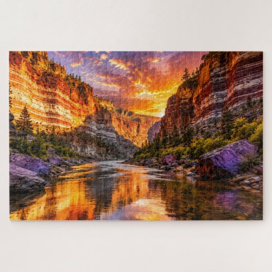 Puzzle Reflets du Golden Canyon | Rivière de coucher de s (Horizontal)