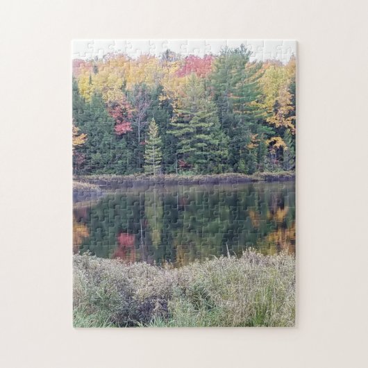 Puzzle Réflexion d'automne sur le lac (Vertical)