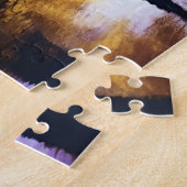 Puzzle Réflexion violette Jaune Tranquille Sous Ciel Bleu (Côté)