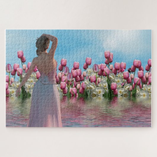 Puzzle Réflexions des tulipes et des orchidées (Horizontal)