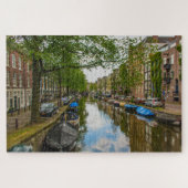 Puzzle Réflexions sur Amsterdam canal, Pays-Bas (Horizontal)