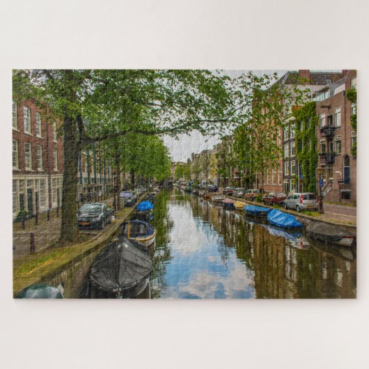 Puzzle Réflexions sur Amsterdam canal, Pays-Bas (Horizontal)