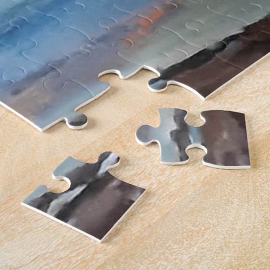 Puzzle Réflexions sur la plage, Pleine lune (Côté)