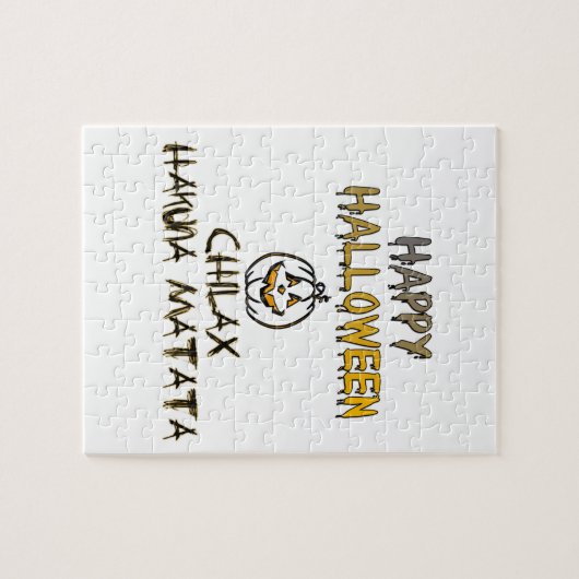 Puzzle Refroidissez et détendez-vous. Joyeux Halloween (Horizontal)