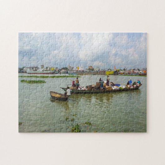 Puzzle Réfugiés bangladais en bateau. (Horizontal)