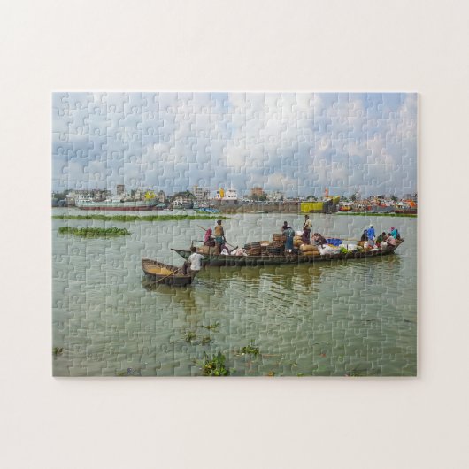 Puzzle Réfugiés bangladais en bateau. (Horizontal)