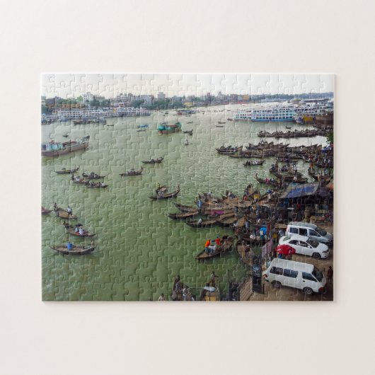 Puzzle Réfugiés bangladais en bateau. (Horizontal)