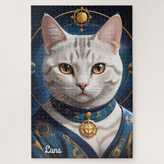 Puzzle Regal American Shorthair Chat habillé en bleu