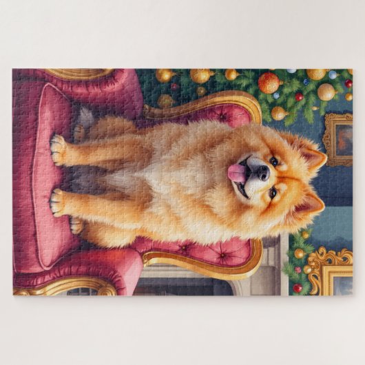 Puzzle Regal Chow Chow by Grand Christmas Tree Holiday (Horizontal)