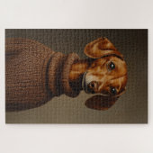 Puzzle Regal Dachshund dans un col roulé (Horizontal)