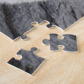 Puzzle Regard fixe glacial de léopard de neige (Côté)