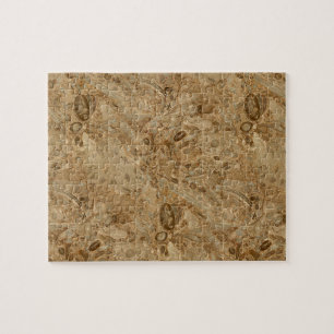Puzzle Regard fossile de marbre Brown