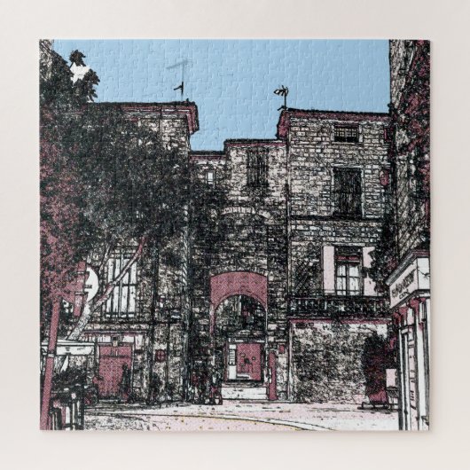 Puzzle Regard sur la ville Pezenas France (Vertical)