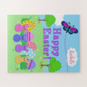 Puzzle Regarder les lapins et les oeufs de Pâques | Vous  (Horizontal)