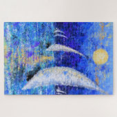 Puzzle Regatta Sailing - Art Abstrait peinture originale (Horizontal)