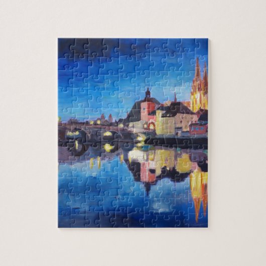 Puzzle Regensburg, Bavaria at Dawn (Vertical)