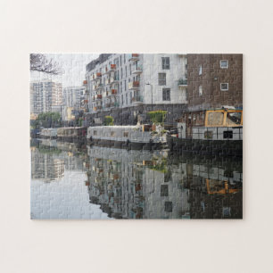 Puzzle Regent's Canal Boats Londres Royaume-Uni Royaume-U